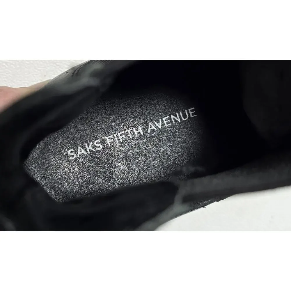 Saks Fifth Avenue BARI Black Leather Round Toe Boots Men’s Size 8 M